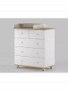 Комод Incanto Nova 800/5 дуб/белый