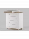 Комод Incanto Nova 800/4 дуб/белый