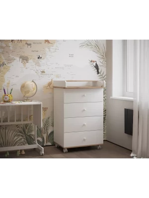 Комод Incanto Nova 600/4 дуб/белый