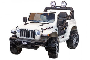 Электромобиль Jeep QD-V80 4WD белый 12v Eva Кожа 90*53*37