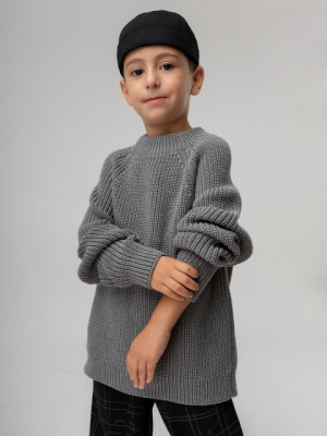 Свитер (Цвет серый, Размер 110-116), 27-1MU