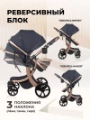 Коляска-трансформер Farfello Aimile Original New Gold 2 в 1 черное золото