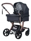 Коляска-трансформер Farfello Aimile Original New Gold 2 в 1 черное золото
