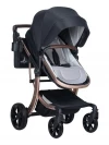 Коляска-трансформер Farfello Aimile Original New Gold 2 в 1 черное золото