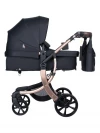Коляска-трансформер Farfello Aimile Original New Gold 2 в 1 черное золото