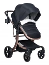 Коляска-трансформер Farfello Aimile Original New Gold 2 в 1 черное золото