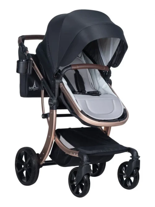 Коляска-трансформер Farfello Aimile Original New Gold 2 в 1 черное золото