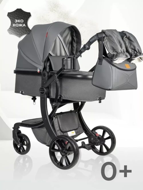 Коляска-трансформер Farfello Aimile Original Autumn 2 в 1 Dark grey