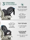 Автокресло Farfello YB102A NEW isofix 0/1/2/3 (0-36кг) Dark grey