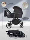 Коляска 3 в 1 Farfello Baby Shell Black ч/р