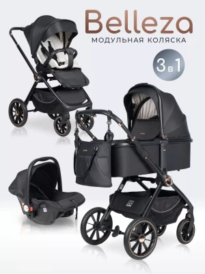 Коляска 3 в 1 Farfello Belleza 2024 Golden black