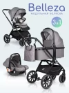 Коляска 3 в 1 Farfello Belleza 2024 Foggy grey