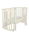 Кроватка-трансформер Indigo Baby Lux без маятника 120*60 (закругленный) сл.кость