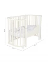 Кроватка-трансформер Indigo Baby Lux без маятника 120*60 (закругленный) сл.кость