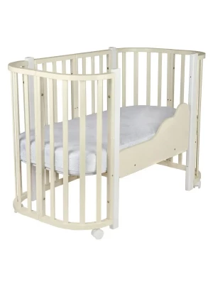 Кроватка-трансформер Indigo Baby Lux без маятника 120*60 (закругленный) сл.кость