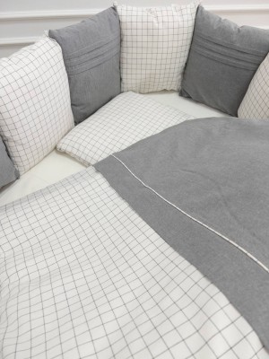 К-т 6пр.для овальной и прямоугольной кроватки "Organic baby cotton" цв.молочный 6099