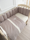 К-т 6пр. д/овальной и прямоугольной кроватки Organic baby cotton бежевый 6116/4