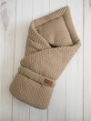 Конверт вязаный утепленный Хьюге кофейный 2019/4
