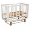 Кроватка Polini kids Simple 341 120*60 с маятником белый-бук