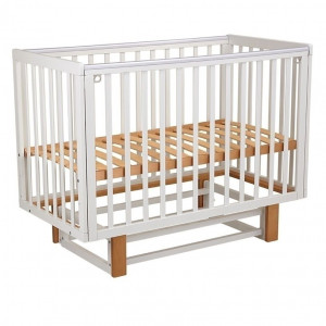 Кроватка Polini kids Simple 341 120*60 с маятником белый-бук