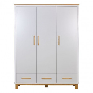 Шкаф Polini kids Simple 3415 3-х дверный белый-дуб крафт золотой