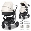 Коляска-трансформер Sweet Baby 3 в 1 Comfort Black Beige