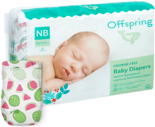 Подгузники Offspring  NB (2-4 кг)  Арбузы 26 шт