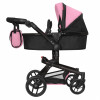 Коляски для кукол 2 в 1 Carrello Fortuna PINK BLACK