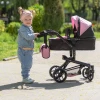 Коляски для кукол 2 в 1 Carrello Fortuna PINK BLACK