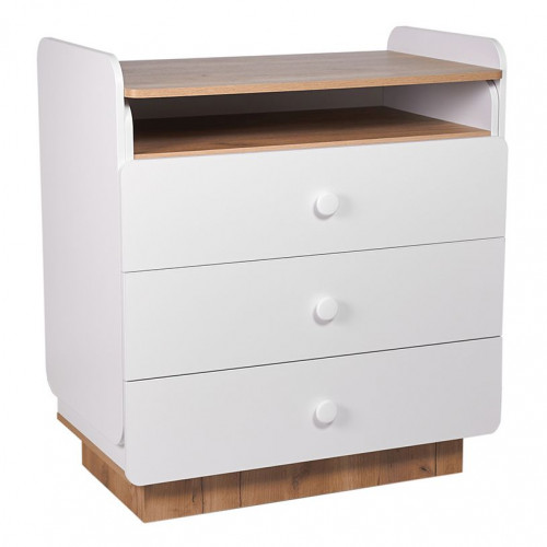 Комод Polini kids Ameli 3010 белый-дуб крафт золотой