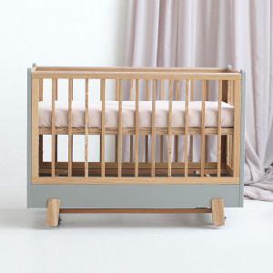 Кроватка Фабрика Облаков Scandi 120*60 без маятника серая