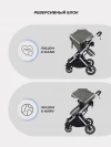 Коляска-трансформер MOWBaby Jasper MB022 3 в 1 Silver Green