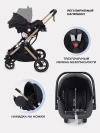 Коляска-трансформер MOWBaby Jasper MB022 3 в 1 Gold Black