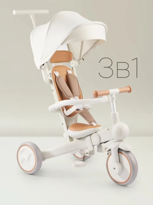 Велоколяска Happy Baby Mercury Pro Milky - фото 1