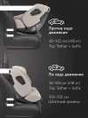 Автокресло Happy Baby Reex 0/1/2/3 (0-36кг) grey beige