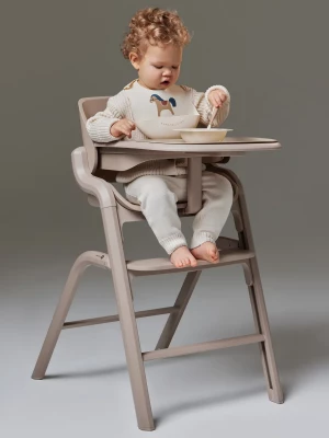 Стул для кормления Happy Baby Charley beige grey
