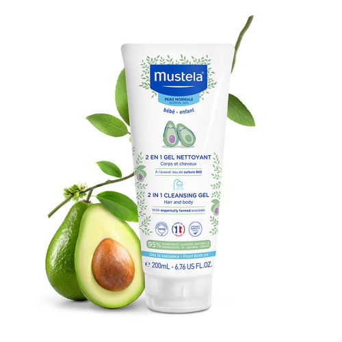 Гель для купания Mustela 2 в 1, для тела и волос 200 мл 