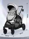 Коляска для двойни Farfello Silva Duo Light Grey 