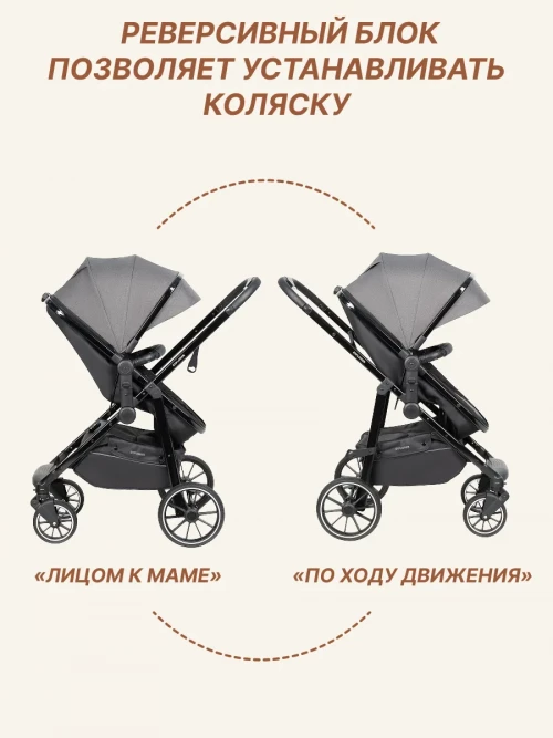 Коляска-трансформер Farfello Explorer 2 в 1 grey 