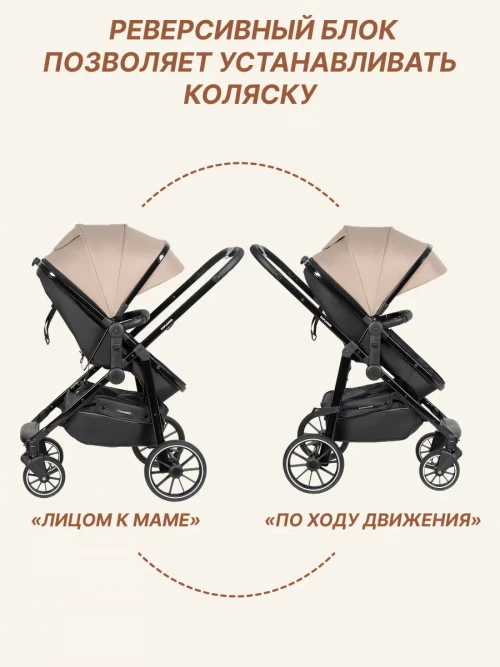 Коляска-трансформер Farfello Explorer 2 в 1 beige