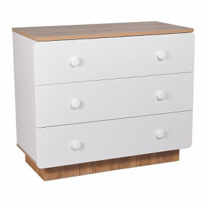 Комод Polini kids Ameli 3000 белый-дуб крафт золотой