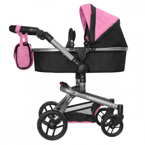 Коляски для кукол 2 в 1 Carrello Fortuna pink