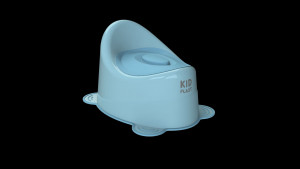 Горшок KidPlast Uniks голубой-т.голубой с т.голубой крышкой