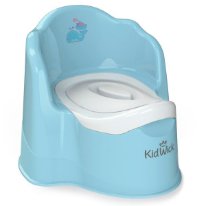 Горшок Kidwick Трон голубой/белый с белой крышкой