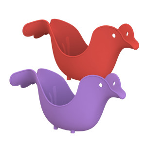 Ковш для купания KidPlast Птица красный фиолетовый