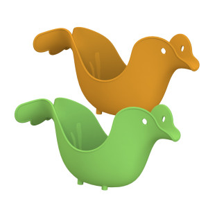 Ковш для купания KidPlast Птица оранжевый зеленый