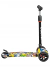 Самокат 3-х колесный Farfello FG-11 Граффити желтый