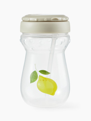 14011, Поильник для кормления с трубочкой 360 мл. (lemon, 14011)