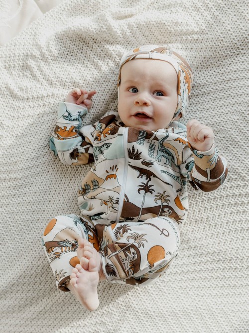 Комбинезон Mjolk Sleep and Play Dinoworld, на манжетах (62)