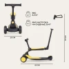 Самокат-Беговел Rant RB100 Rider Plus Black-Yellow